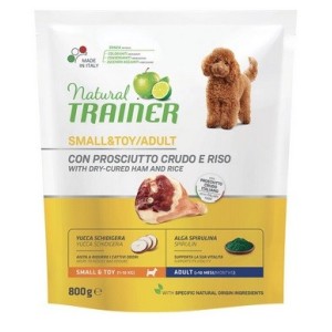 TRAINER NATURAL ADULT SMALL&TOY CON PROSCIUTTO CRUDO E RISO GR.800