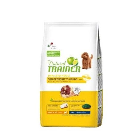 TRAINER NATURAL ADULT SMALL&TOY CON PROSCIUTTO CRUDO E RISO KG.7