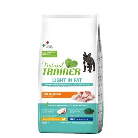 TRAINER NATURAL LIGHT IN FAT SMALL&TOY ADULT CON CARNI BIANCHE KG.7