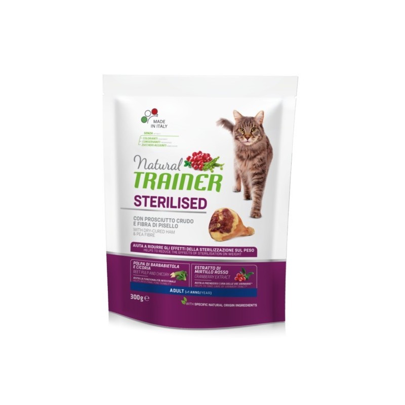 TRAINER FELINE STERILISED PROSCIUTTO CRUDO 300GR