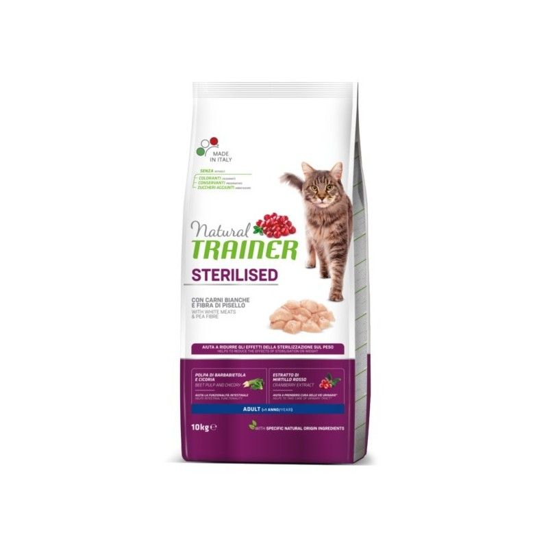 TRAINER FELINE STERILISED CARNI BIANCHE 10KG