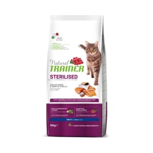 TRAINER FELINE STERILISED SALMONE 10KG
