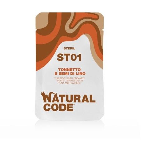 NATURAL CODE BUSTA GR.70 STERILIZZATO TONNETTO E SEMI DI LINO ST01