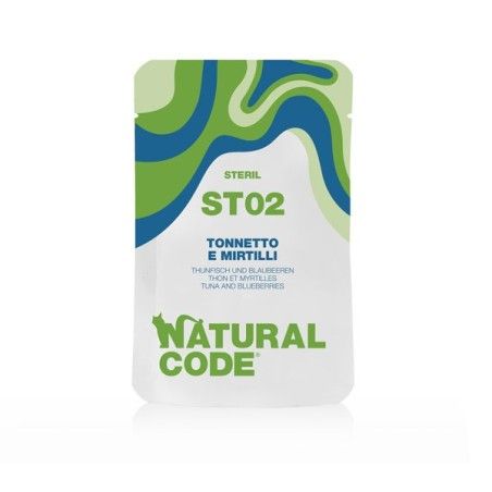 ***NON DISPONIBILE***NATURAL CODE BUSTA GR.70 STERILIZZATO TONNETTO E MIRTILLI ST02