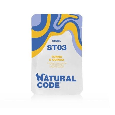 NATURAL CODE BUSTA GR.70 STERILIZZATO TONNO E QUINOA ST03