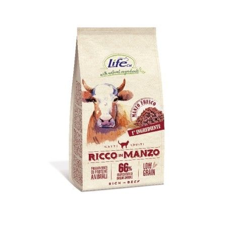 LIFE CAT DRY 400GR MANZO LOWGRAIN