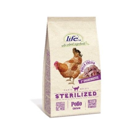 LIFE CAT DRY 400GR STERILISED POLLO