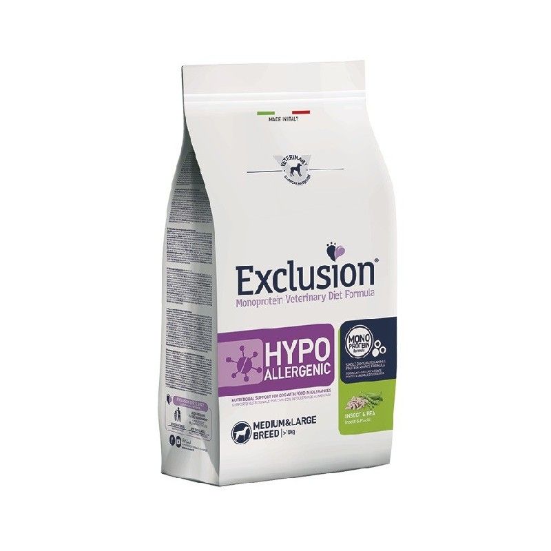 EXCLUSION  HYPOallergenic INSECT & PEA MEDIUM LARGE KG.12