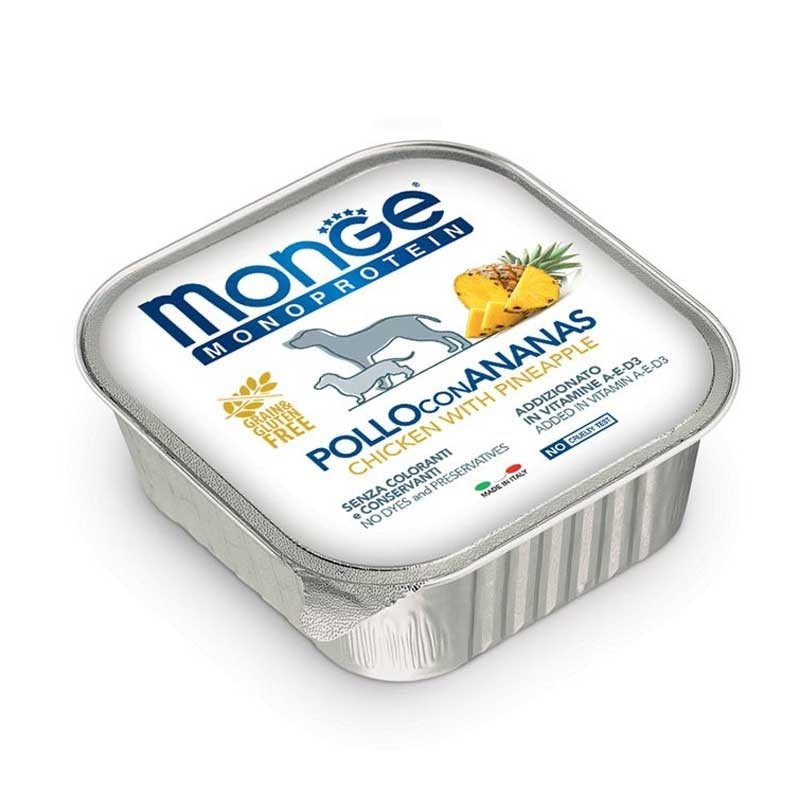 MONGE MONOPROTEIN GR.150 POLLO ANANAS 