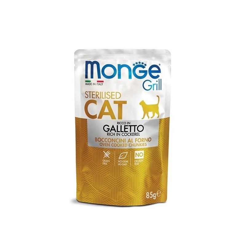 MONGE GRILL GATTO GR.85 STERILIZZATO GALLETTO  