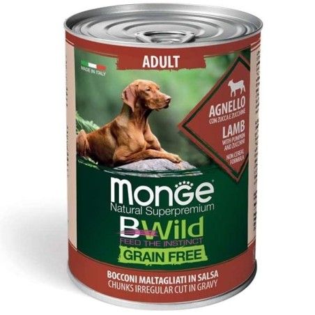 MONGE GRAIN FREE GR.400 ADULT AGNELLO ZUCCA ZUCCHINE