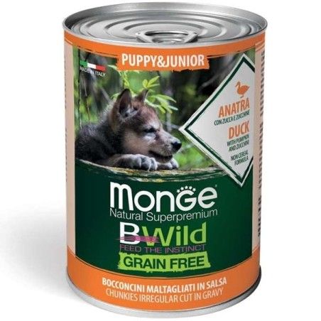 MONGE GRAIN FREE GR.400 JUNIOR ANATRA ZUCCA ZUCCHINE