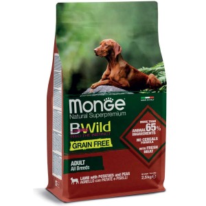 MONGE BWILD GRAIN FREE ALL BREEDS AGNELLO CON PATATE E PISELLI KG.2,5