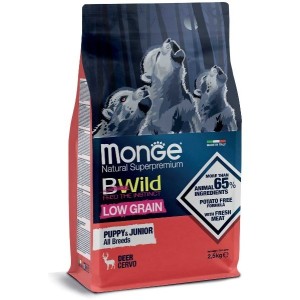 MONGE BWILD LOW GRAIN ALL BREEDS PUPPY CERVO KG.2,5