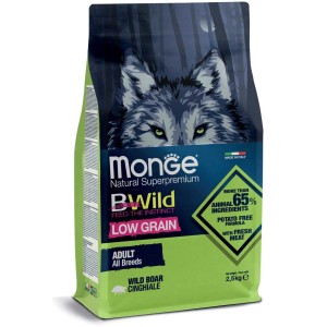 MONGE BWILD LOW GRAIN ALL BREEDS ADULT CINGHIALE KG.2,5