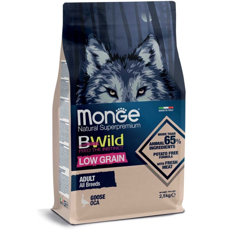 MONGE BWILD LOW GRAIN ALL BREEDS ADULT OCA KG.2,5