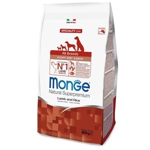 MONGE ALL BREEDS PUPPY AGNELLO E RISO GR.800