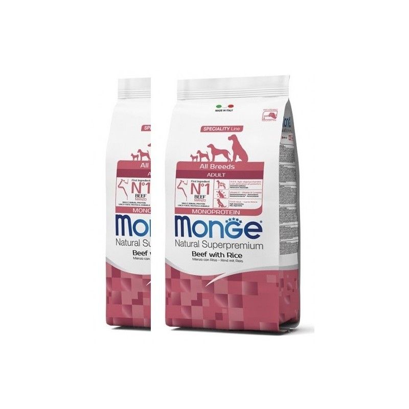 MONGE ALL BREEDS ADULT MANZO KG.12 **acquisto minimo 2 sacchi*prezzo riferito alla singola confezione*