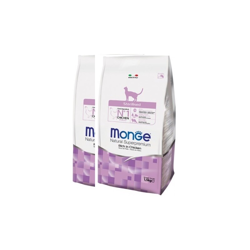 MONGE CAT STERILISED POLLO KG.10 *acquisto minimo 2 sacchi*prezzo riferito alla singola confezione*