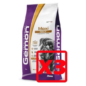 MONGE GEMON MAXI ADULT POLLO E RISO KG.15 *acquisto minimo 3 sacchi*prezzo riferito alla singola confezione*