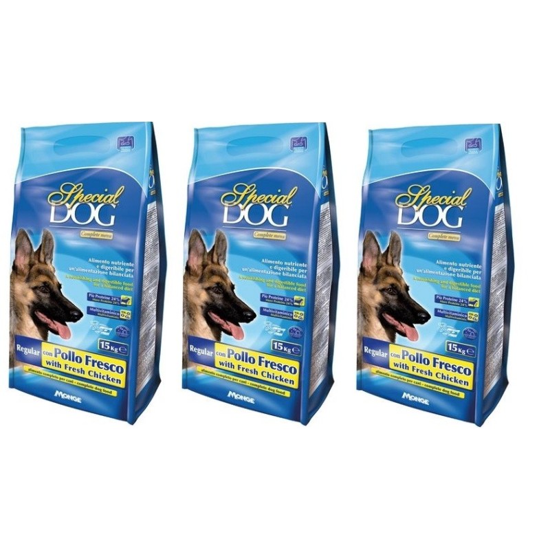 SPECIAL DOG REGULAR CON POLLO FRESCO KG.15 *acquisto minimo 3 sacchi*prezzo riferito alla singola confezione*