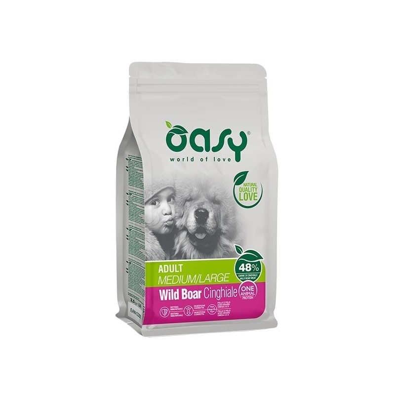 OASY DOG ADULT MEDIUM/LARGE CINGHIALE MONOPROTEICO KG.12