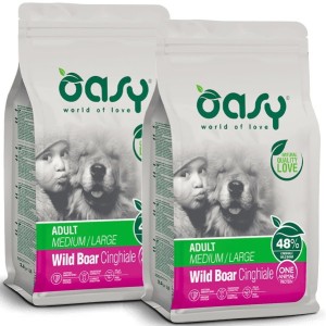 OASY DOG ADULT M-L CINGHIALE MONOPROTEICO KG.12 **acquisto minimo 2 sacchi*prezzo riferito alla singola confezione*
