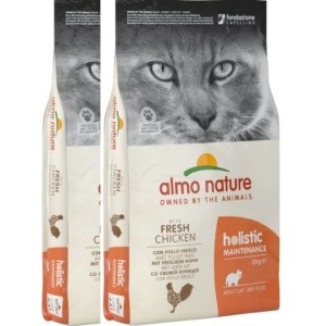 ALMO NATURE HOLISTIC ADULT GATTO KG.12 POLLO E RISO *acquisto minimo 2 sacchi*prezzo riferito alla singola confezione*