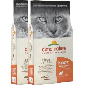 ALMO NATURE HOLISTIC ADULT GATTO KG.12 PESCE AZZURRO E RISO  *acquisto minimo 2 sacchi*prezzo riferito alla singola confezione*