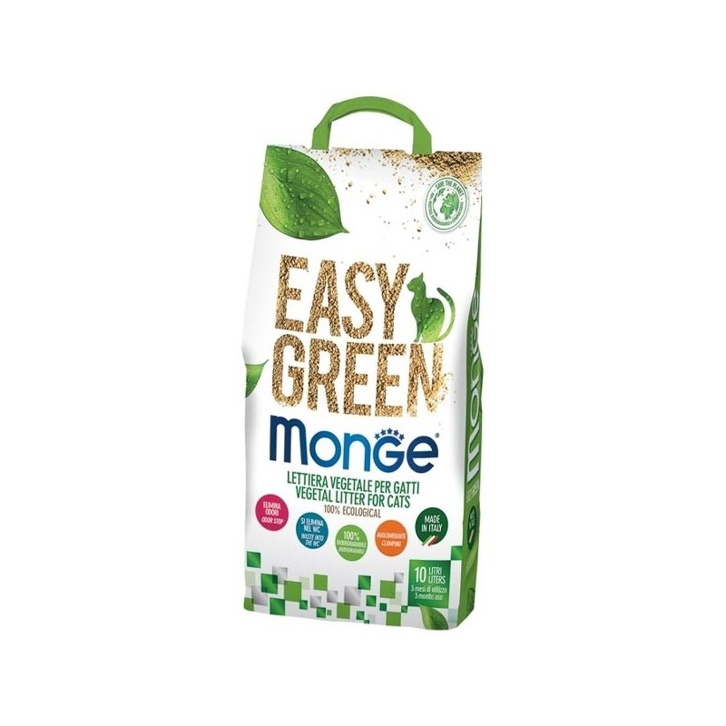 MONGE EASY GREEN LETTIERA VEGETALE 100% LT.10- 3,8 KG