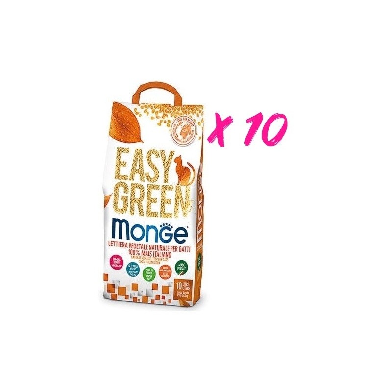 MONGE LETTIERA EASY GREEN 100% MAIS LT.10 **acquisto minimo 10 sacchi*prezzo riferito alla singola confezione**SPEDIZIONE GRATUI