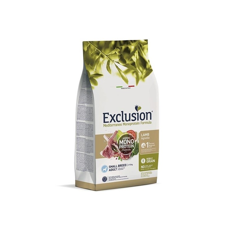 EXCLUSION MEDITERRANEO MONOPROTEIN ADULT SMALL AGNELLO KG.2