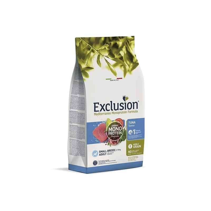 EXCLUSION MEDITERRANEO MONOPROTEIN ADULT SMALL TONNO KG.2