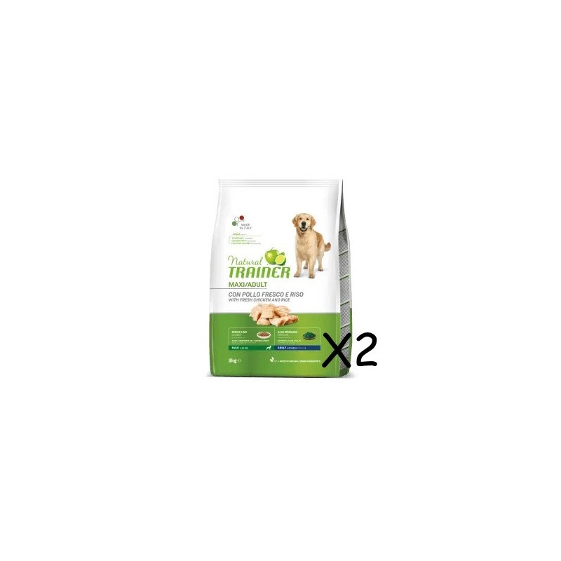 TRAINER DOG NATURAL ADULT MAXI POLLO KG 12 *acquisto minimo 2 sacchi*prezzo riferito alla singola confezione*