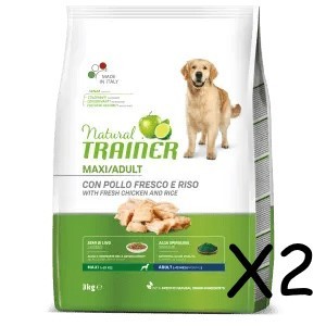 TRAINER DOG NATURAL ADULT MAXI POLLO KG 12 *acquisto minimo 2 sacchi*prezzo riferito alla singola confezione*