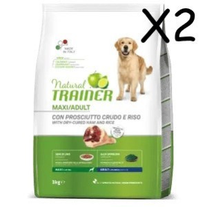 TRAINER DOG NATURAL ADULT MAXI PROSCIUTTO KG 12 *acquisto minimo 2 sacchi*prezzo riferito alla singola confezione*