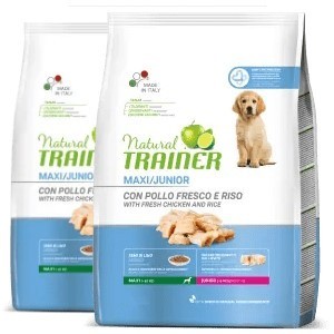 TRAINER DOG NATURAL JUNIOR MAXI KG. 12 x 2sacchi*prezzo riferito alla singola confezione*