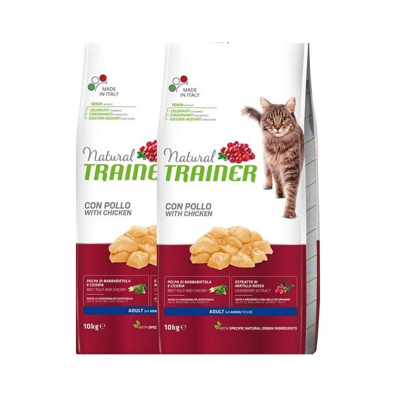 TRAINER FELINE NATURAL ADULT POLLO KG 10 *acquisto minimo 2 sacchi*prezzo riferito alla singola confezione*