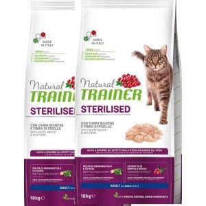 TRAINER FELINE STERILISED SALMONE 10KG *acquisto minimo 2 sacchi*prezzo riferito alla singola confezione*