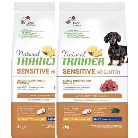 TRAINER SENSITIV ADULT SMALL & TOYS AGNELLO E CEREALI KG.7 *acquisto minimo 2 sacchi*prezzo riferito alla singola confezione*