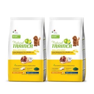 TRAINER NATURAL ADULT SMALL&TOY CON PROSCIUTTO CRUDO E RISO KG.7 *acquisto minimo 2 sacchi*prezzo riferito alla singola confezio