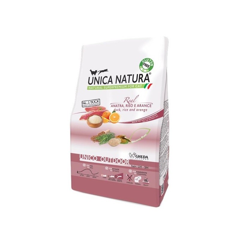 UNICA NATURA OUTDOOR KG 1,5 ANATRA RISO ARANCE 