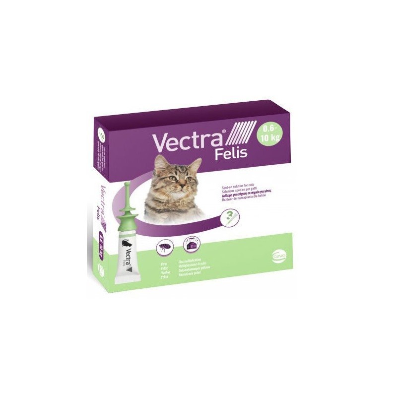VECTRA FELIS SPOT ON PER GATTI 3 PIPETTE ***SPEDIZIONE GRATIS*****
