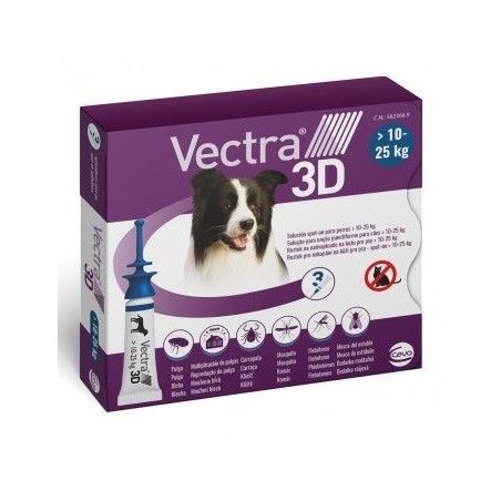 VECTRA 3D DOG 10-25 KG - 3 PIPETTE ***SPEDIZIONE GRATUITA*** 