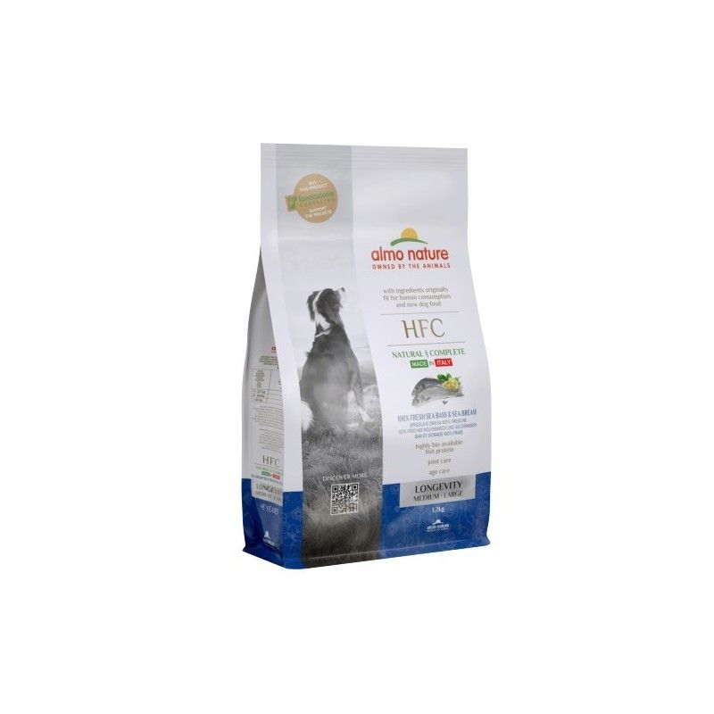 ALMO HFC DOG 1.2KG LONGEVITY M-L SPIGOLA E ORATA FRESCHE ...