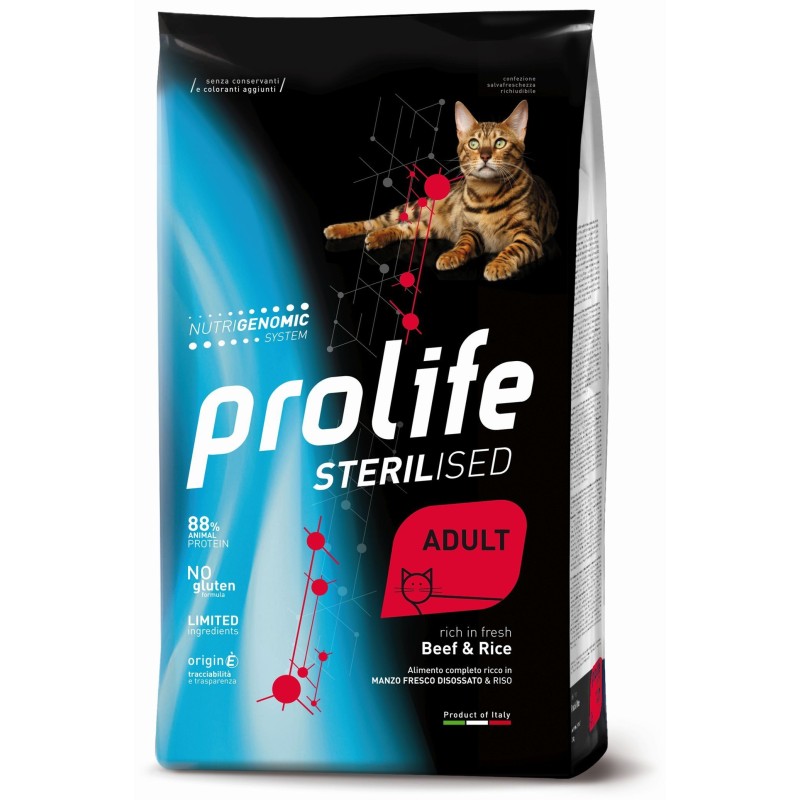 PROLIFE CAT STERILISED ADULT BEEF & RICE GR. 400