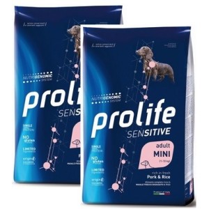 PROLIFE DOG SENS. ADULT PORK & RICE - MINI KG. 7*acquisto minimo 2 sacchi*prezzo riferito alla singola confezione*