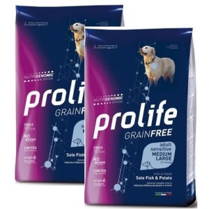 PROLIFE..DOG ADULT SENS. SOLE FISH & POTATO - MEDIUM/ LARGE KG. 10 **acquisto minimo 2 sacchi*prezzo riferito alla singola confe