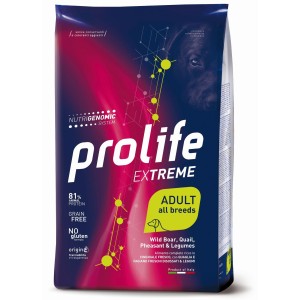 PROLIFE..DOG EXTREME ADULT BOAR, QUAIL, PHEASANT & LEGUMES - ALL BREEDS KG. 10