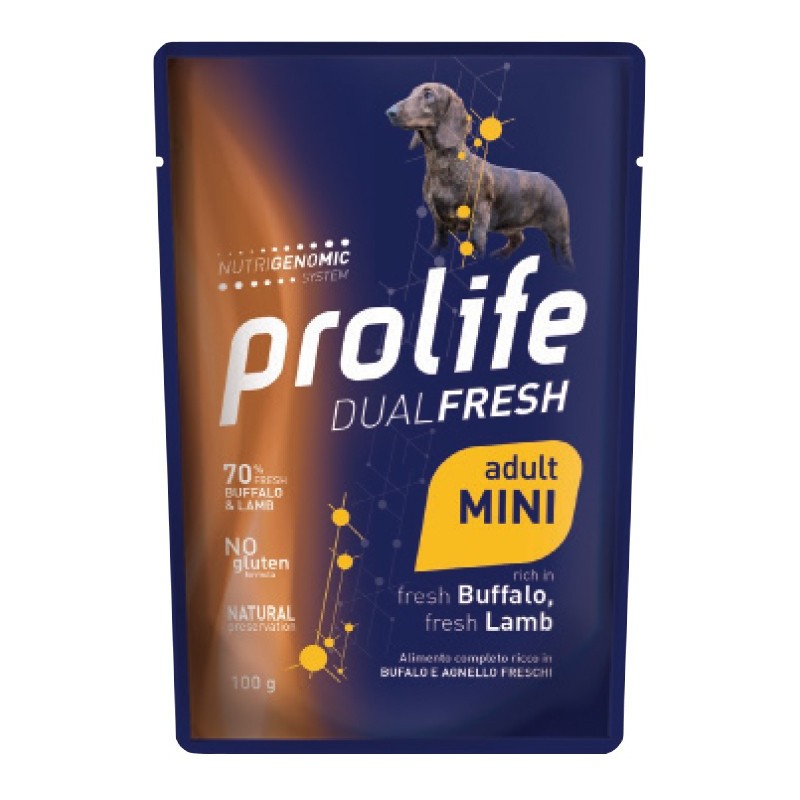 PROLIFE DOG BUSTA GR.100 ADULT FRESH BUFFALO, FRESH LAMB - MINI 